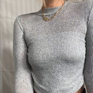 Ribbed turtle neck